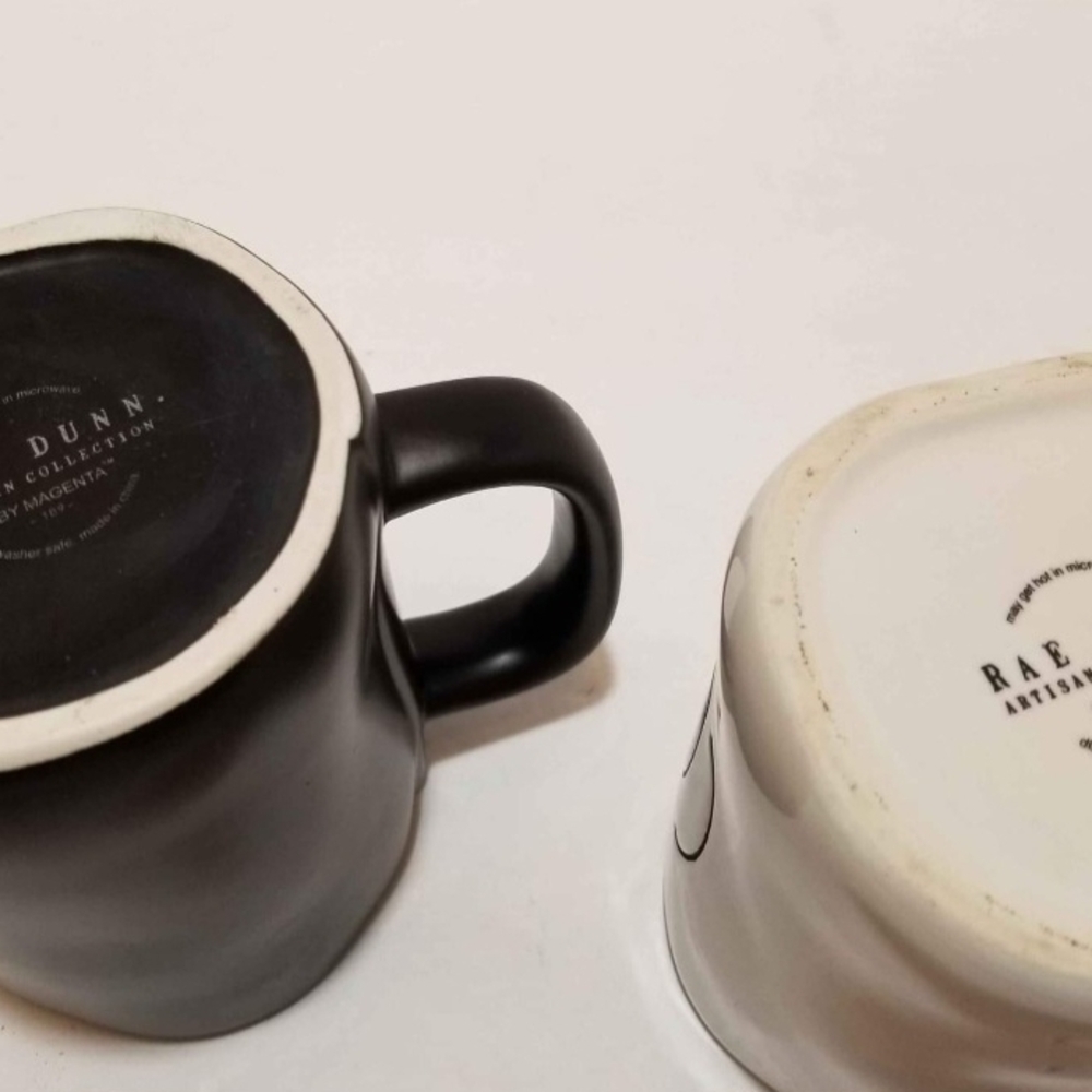 Rae Dunn Black and Cream Mug Duo - Picture 6 of 6